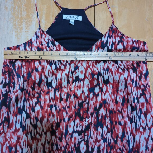 Chetta B Halter styled spaghetti strap Women's maxi summer geometric Dress sz L - Picture 11 of 14